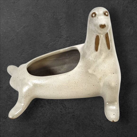 David Stewart Lions Valley Pottery Walrus Planter MCM Studio Ceramic Vintage - Picture 1 of 8